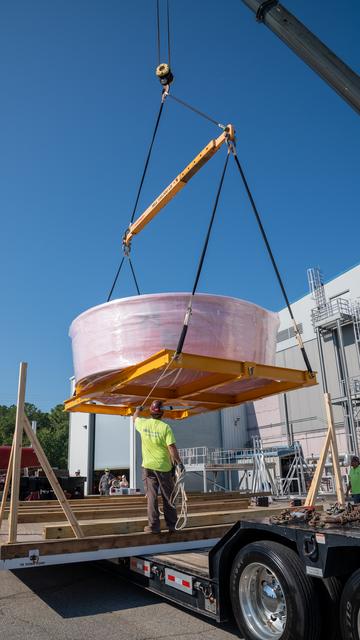 NASA image: Final Piece of Rocket Hardware for Artemis II Heads to Florida